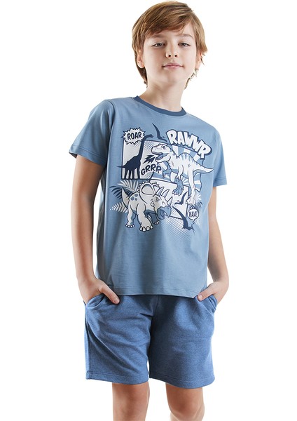 Dinolar Erkek Çocuk T-Shirt Şort Takım