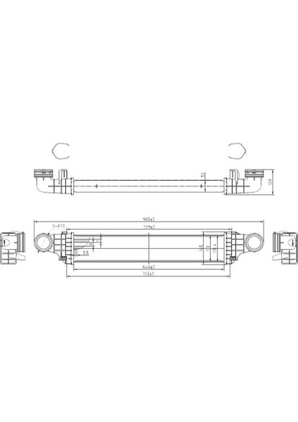 MGA-80272 - Turbo Radyatoru Brazıng 50MM (Mercedes-Benz W211 E-Class E200CDI | E220CDI 02-)