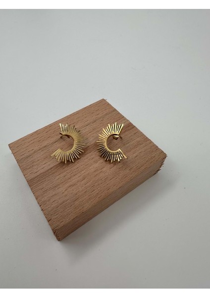 Güneş Desenli Gold Küpe fiyatları