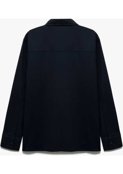 Düğmeli Viskon Karışımlı Uzun Kollu Gömlek fiyatları