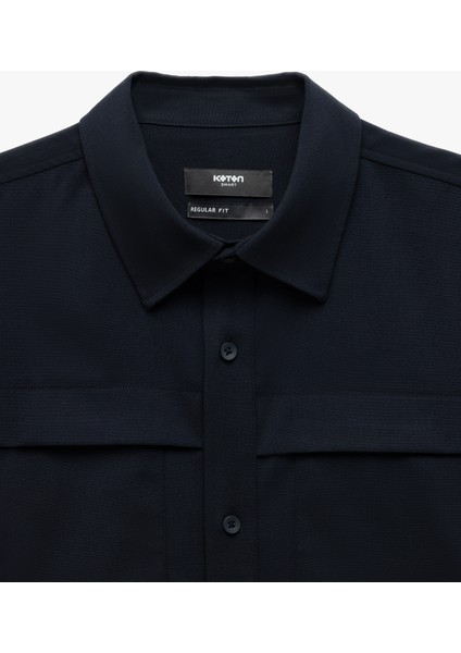 Düğmeli Viskon Karışımlı Uzun Kollu Gömlek modelleri