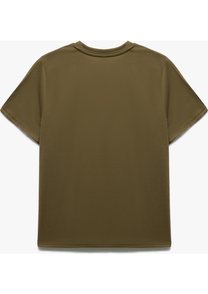 Baskılı Kısa Kollu Bisiklet Yaka Tişört fiyatları