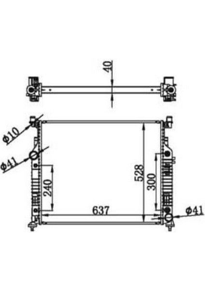 MGA-80987 - Su Radyatoru Brazıng( Mercedes Benz G-Class- M-Class (W164) Amg 06-12(At)