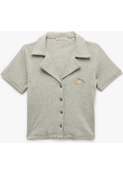 Kısa Kollu Gömlek Yaka Pamuklu Pijama Takımı fırsatları