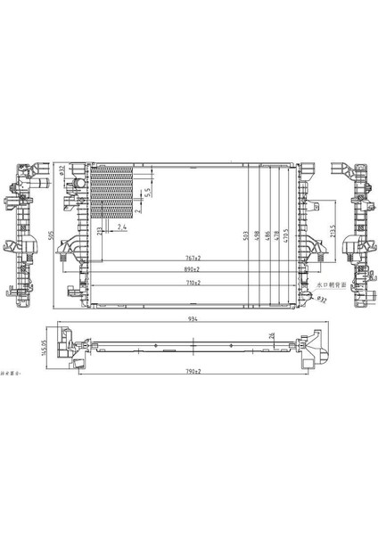 MGA-80231 - Su Radyatoru Brazıng 26MM (Volkswagen Transporter Vı ; Multıvan Vı 2.0tdı 15- Mt)