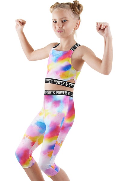 Batik Kız Çocuk Crop Top Spor Tayt Takım