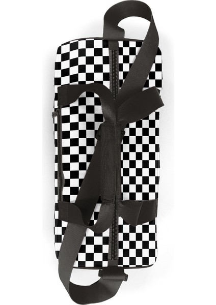 Siyah Beyaz Dama Desenli Spor Çanta 27531 fırsatları