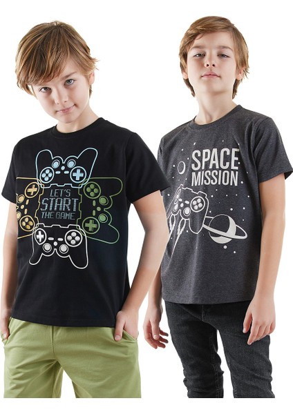 Start Game Erkek Çocuk 2'li Paket T-shirt