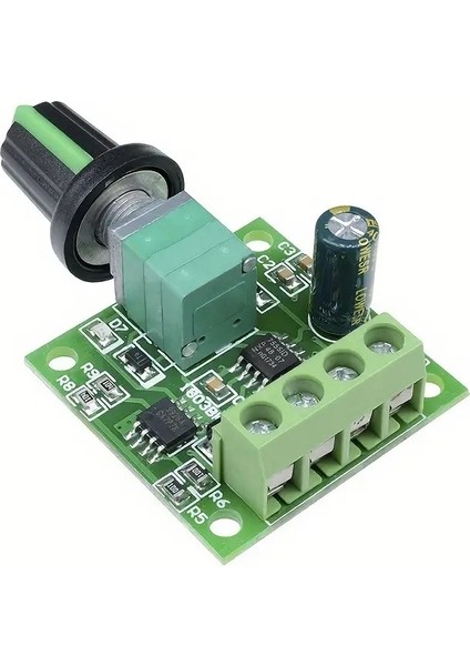 Dc Motor Hız Kontrol Cihazı 1803BK - Ayarlanabilir Düğmeli Düşük Voltaj Sürücü, 2A Çıkış