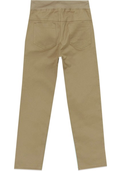 Kız Çocuk Lastikli Ribana Bel Kanvas Çocuk Pantolonu Okul Pantolon fırsatları