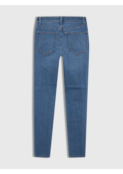 Kadın Mavi High Rise Favorite Jegging Jean Washwell Pantolon