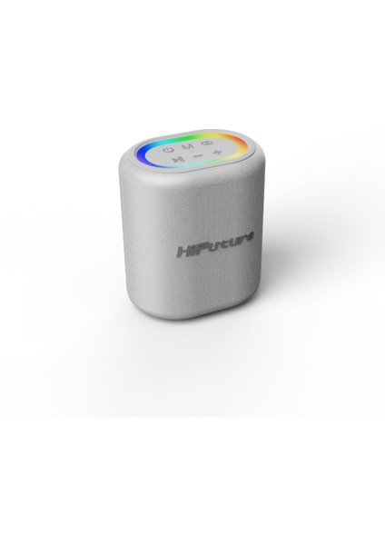 Vocalist 100 Kablosuz Bluetooth 5.0 25W Rgb Aydınlatmalı Bt/aux/sd Kart Girişli Tws Mikrofonlu Taşınabilir Karaoke Sistemi Hoparlör Gümüş