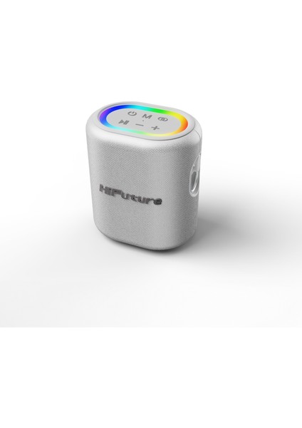 Vocalist 100 Kablosuz Bluetooth 5.0 25W Rgb Aydınlatmalı Bt/aux/sd Kart Girişli Tws Mikrofonlu Taşınabilir Karaoke Sistemi Hoparlör Gümüş