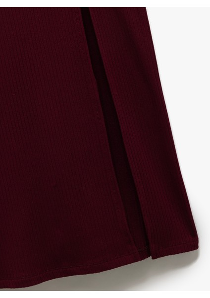 Viskon Ribanalı Slim Fit Yırtmaç Detaylı Kalem Etek modelleri