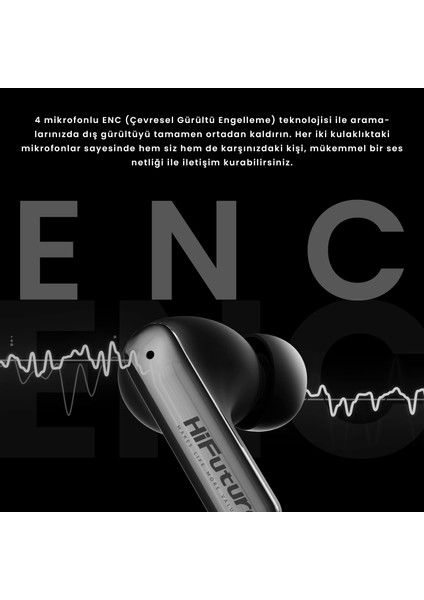 Sonicaır Kablosuz Bluetooth 5. 4 Ipx5 Su Geçirmez Enc 4 Mikrofonlu Tws Kulak Içi Kulaklık Gold fırsatları