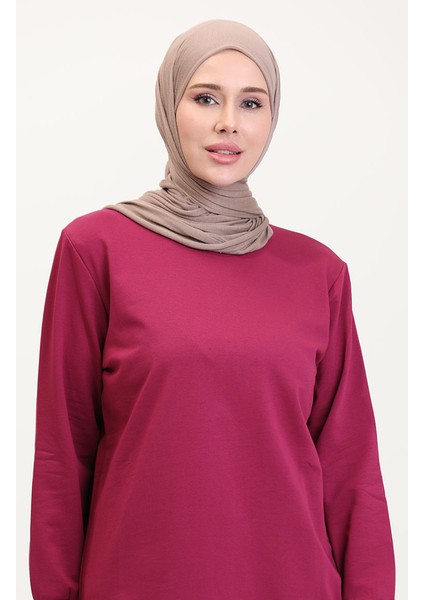 Iki Iplik Penye Tunik 280128-13 Fuşya modelleri