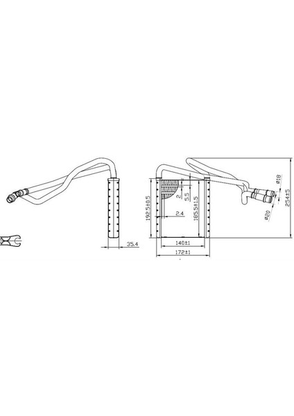 MGA-81220 - Kalorıfer Radyatoru (Ford: Transıt Courıer 14- )