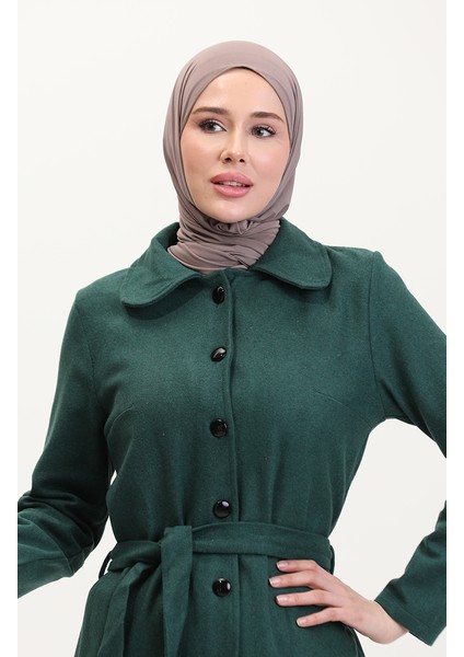 Kuşaklı Kaşe Kaban 5502-01 Zümrüt Yeşili modelleri