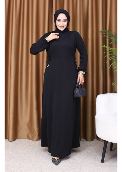 Büzgülü Elbise 5110-01 Siyah fiyatları