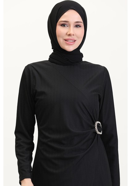 Taş Detaylı Takım Görünümlü Elbise 4740-03 Siyah modelleri