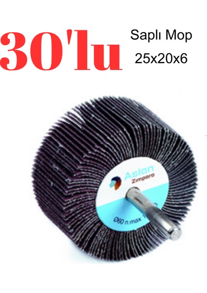 Saplı Mop Zımpara 40 Kum 60 Kum 80 Kum 100 Kum 120 Kum 150 Kum 180 Kum 220 Kum 400 Kum 1 KUTU30'LU