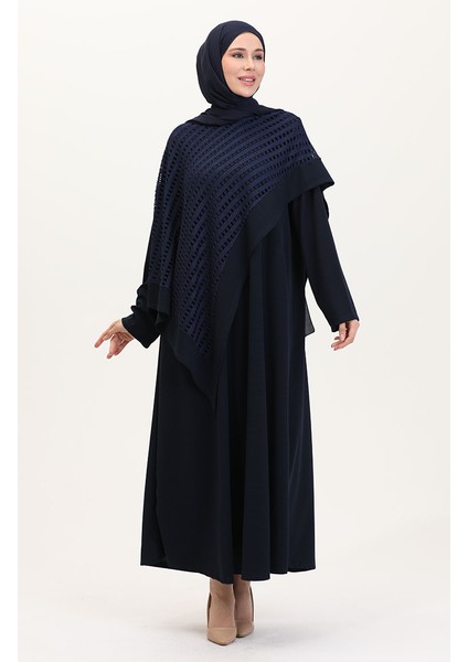 Büyük Beden Fileli Takım 5504-02 Lacivert