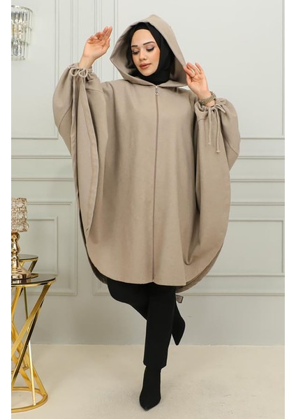 Kapüşonlu Kaşe Panço 0505-12 Camel fiyatları