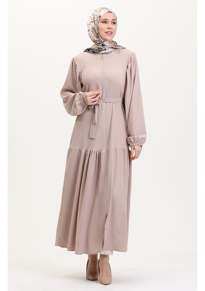 Balon Kollu Ferace 1026-09 Açık Vizon fiyatları