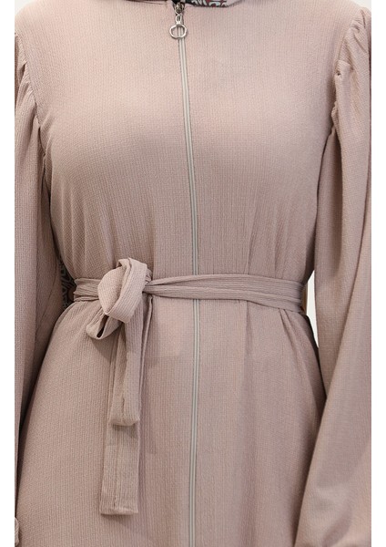 Balon Kollu Ferace 1026-09 Açık Vizon fırsatları