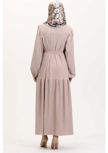 Balon Kollu Ferace 1026-09 Açık Vizon indirimleri