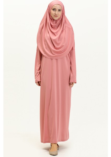 Tek Parça Namaz Elbisesi 1712-03 Pudra