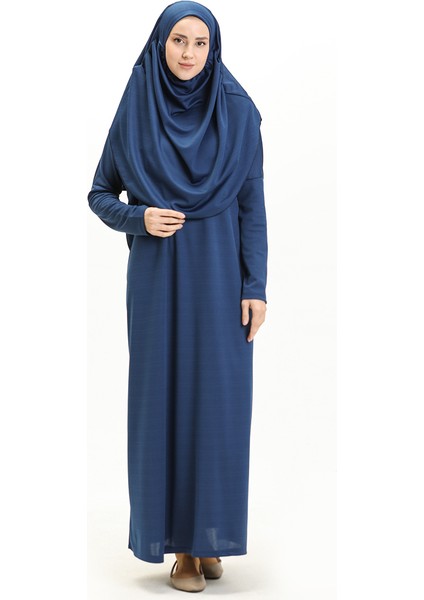 Tek Parça Namaz Elbisesi 1712-04 Indigo