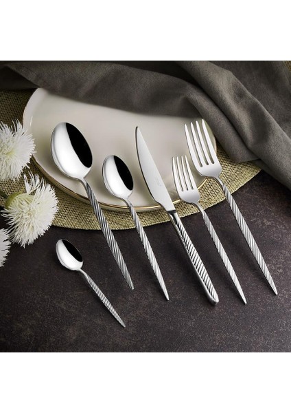 Arow Porto Gümüş 12 Kişilik 72 Parça Çatal Kaşık Bıçak Seti
