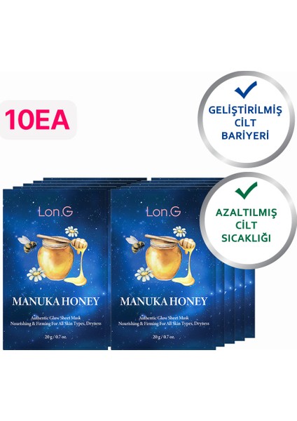 K-Beauty Kore 5'li Manuka Ballı Gerçek Parıltı Yüz Maskesi Geliştirilmiş Cilt Bariyeri fiyatları