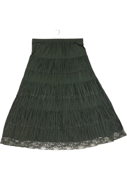 0kadın Beli Lastikli Katlı Çingene Etek fiyatları