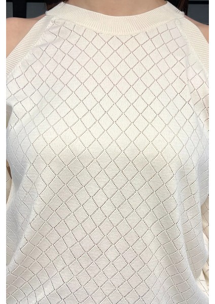 Omuz Dekolteli Kadın Triko Bluz modelleri