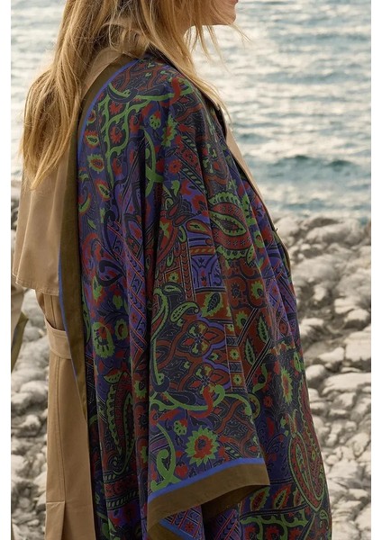 Yeşil Ed Scarf Iconic Collection Hasna Desen Şal