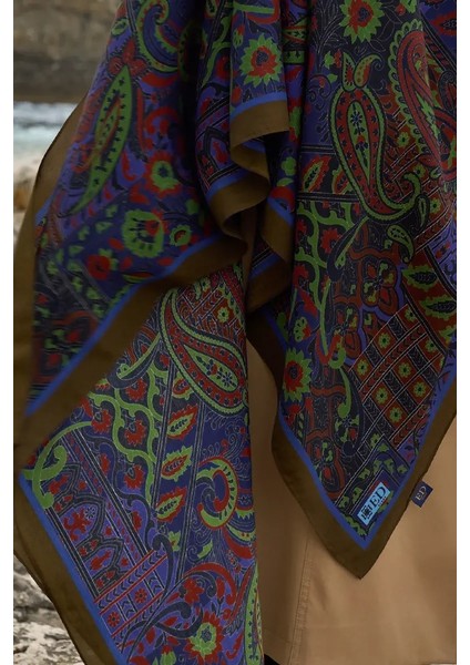 Yeşil Ed Scarf Iconic Collection Hasna Desen Şal