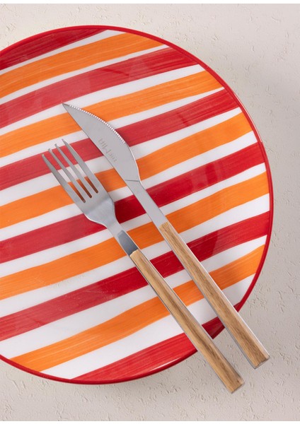 Joy Pasta Tabağı 6lı Set Kırmızı 19 cm indirimleri