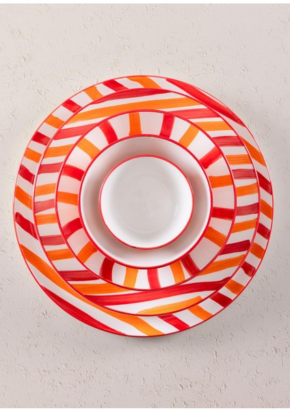 Joy Servis Tabağı 6lı Set Kırmızı 26 cm fırsatları