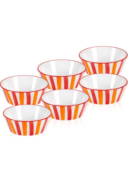 Joy Çorba Kasesi 6lı Set Kırmızı 14 cm