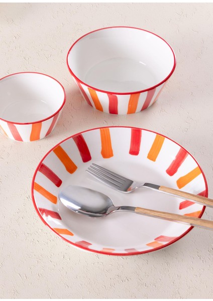Joy Çorba Kasesi 6lı Set Kırmızı 14 cm indirimleri