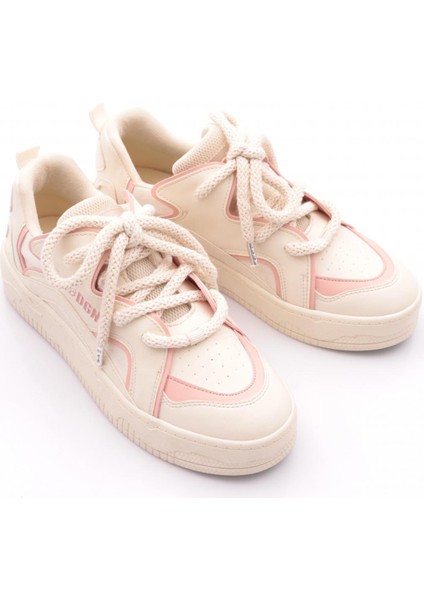 Kadın Sneakers Ayakkabı Düz Tabanlı Pudra fiyatları