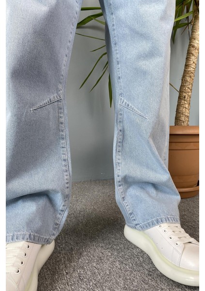 Mavi Baggy Kot Pantolon indirimleri