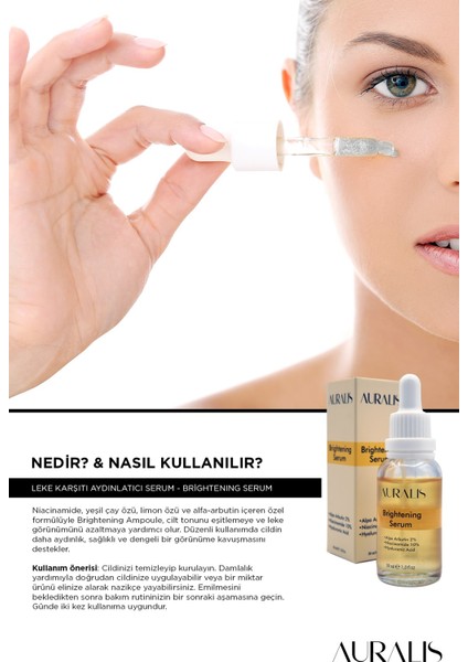 Brightening Serum, Aydınlatıcı Cilt Bakım Serumu 30 ml fırsatları