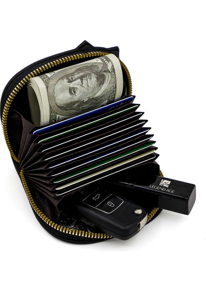 Kadınlar Için Yeni Kedi Kart Tutucu, Kompakt Internet Ünlüsü, Sevimli Çoklu Kart Yuvası Kart Tutucu, Büyük Kapasiteli Karikatür Bozuk Para Cüzdanı (Yurt Dışından) modelleri