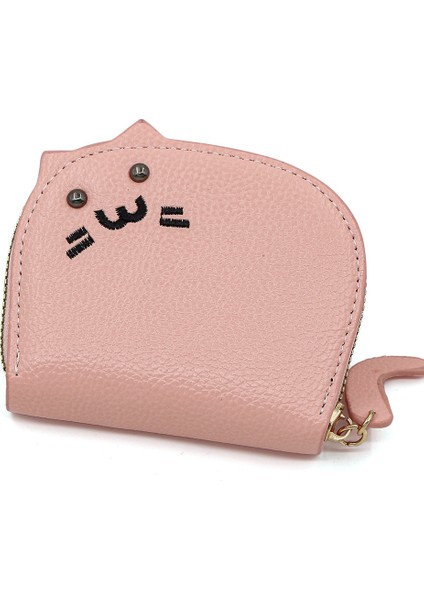 Kadınlar Için Yeni Kedi Kart Tutucu, Kompakt Internet Ünlüsü, Sevimli Çoklu Kart Yuvası Kart Tutucu, Büyük Kapasiteli Karikatür Bozuk Para Cüzdanı (Yurt Dışından)