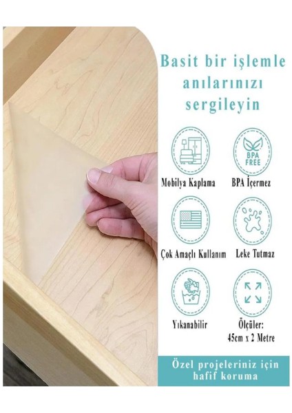 Dijifix Yapışkanlı Asetat 80MICRON 2MX45CM Şeffaf 1 Adet