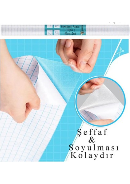 Dijifix Yapışkanlı Asetat 80MICRON 2MX45CM Şeffaf 1 Adet
