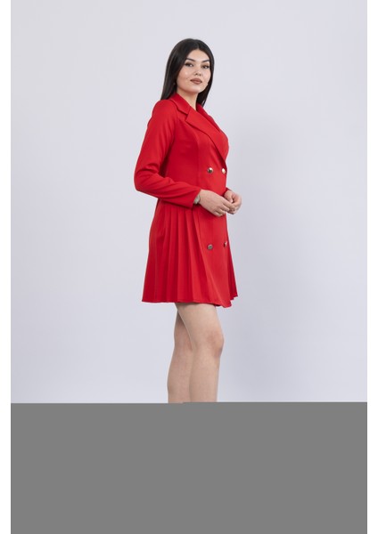 Premium Pile Kenarlı Trend Ceket Elbise 50305 modelleri